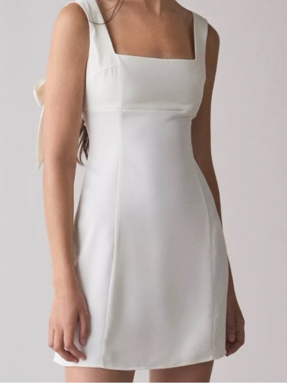 Urban Outfitters Bri Double Bow Satin Mini Dress